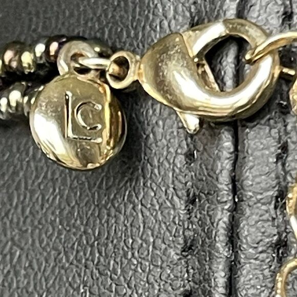 LC Lauren Conrad Triple Layer Green and Peacock Glass Beaded Necklace 16-18” - Picture 5 of 5